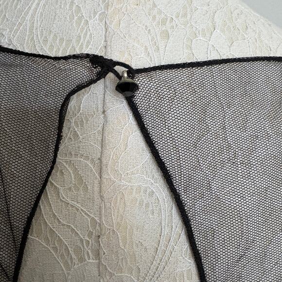 Badgley Mischka floral unconventional lace sheath dress 14 mother of bride LBD - Picture 6 of 14